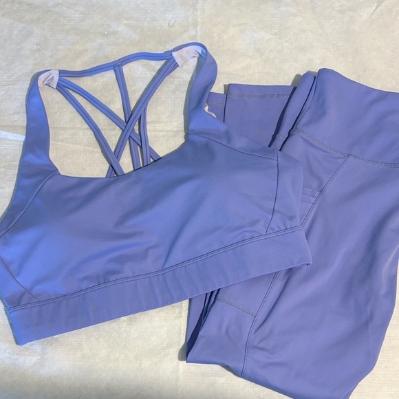 (XXXL)ZYIA Grapemist light and tight Sports Bra and Leggings Set - Picture 3 of 14